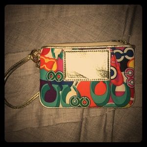 Colorful coach wristlet